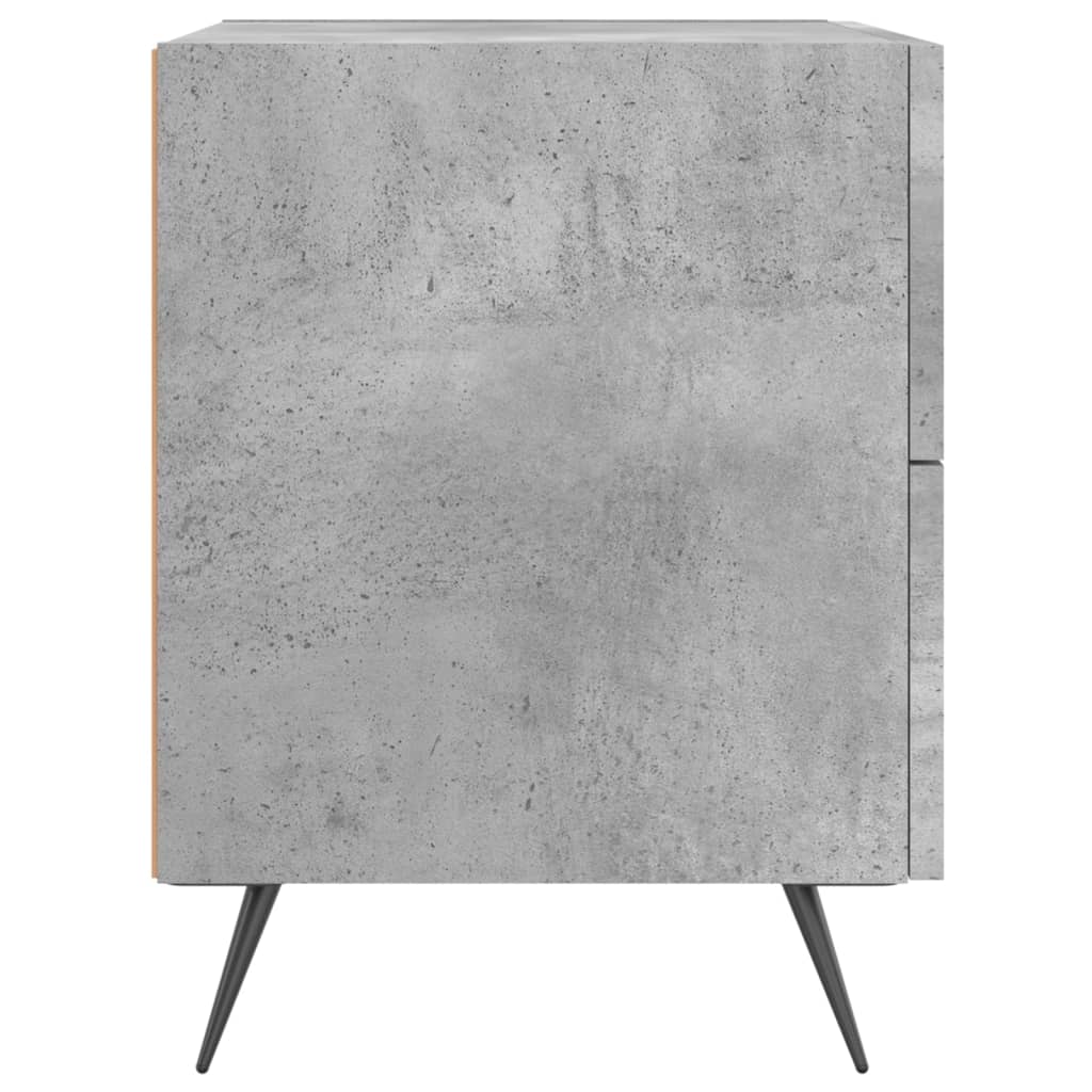 Nachtkastje 40X35X47,5 Cm Bewerkt Hout Betongrijs
