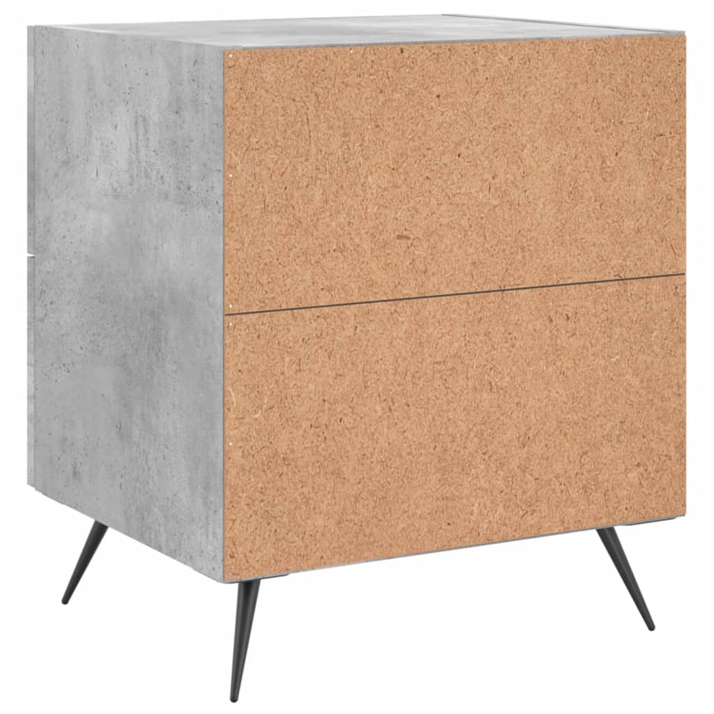 Nachtkastje 40X35X47,5 Cm Bewerkt Hout Betongrijs