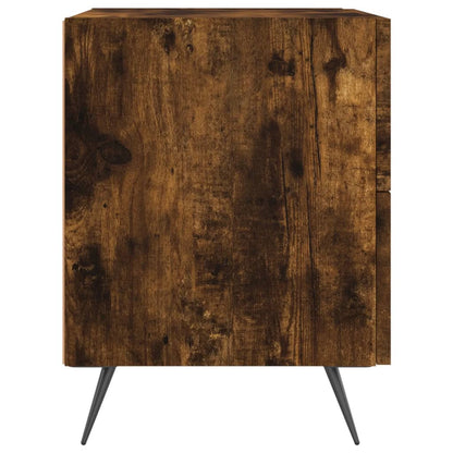 Nachtkastjes 2 St 40X35X47,5 Cm Bewerkt Hout Gerookt Eikenkleur