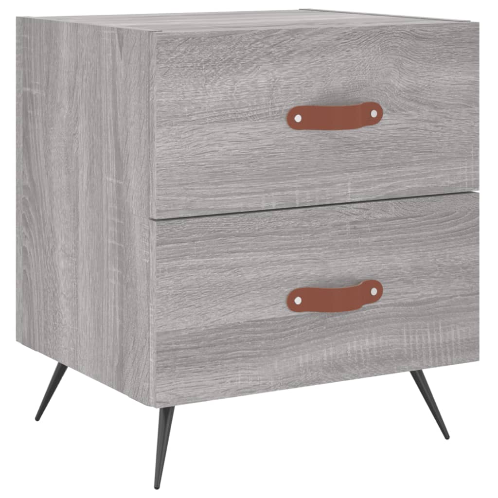 Nachtkastjes 2 St 40X35X47,5 Cm Bewerkt Hout Grijs Sonoma Eiken