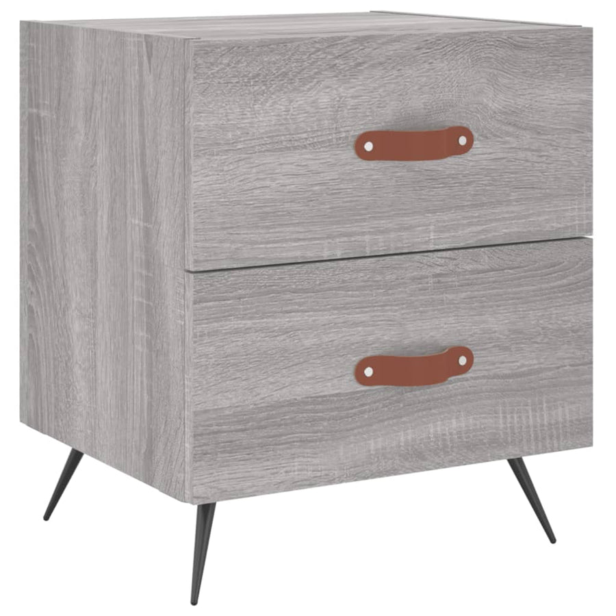 Nachtkastjes 2 St 40X35X47,5 Cm Bewerkt Hout Grijs Sonoma Eiken