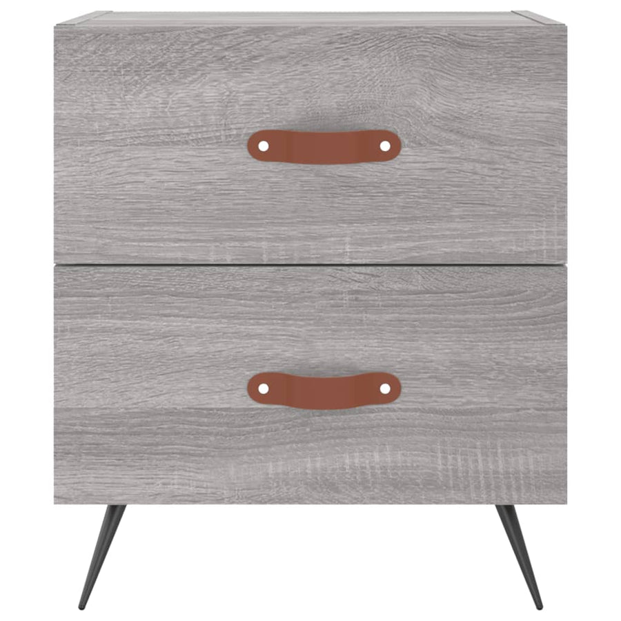 Nachtkastjes 2 St 40X35X47,5 Cm Bewerkt Hout Grijs Sonoma Eiken