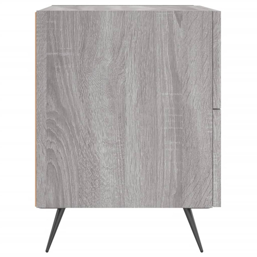 Nachtkastjes 2 St 40X35X47,5 Cm Bewerkt Hout Grijs Sonoma Eiken