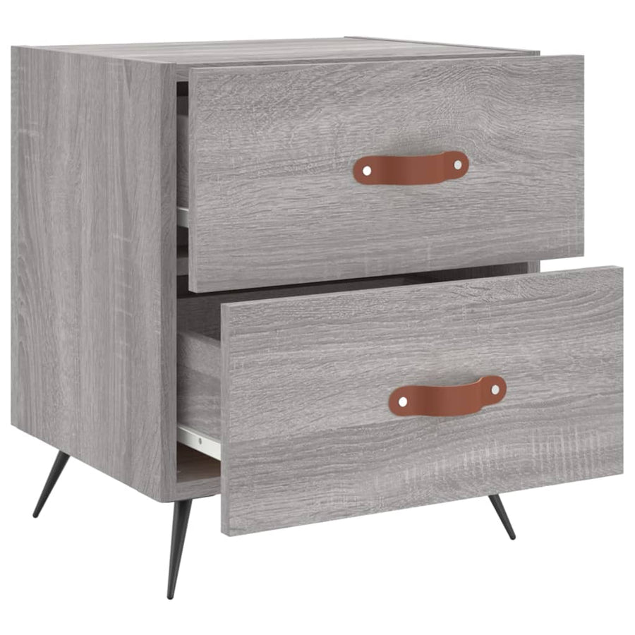 Nachtkastjes 2 St 40X35X47,5 Cm Bewerkt Hout Grijs Sonoma Eiken
