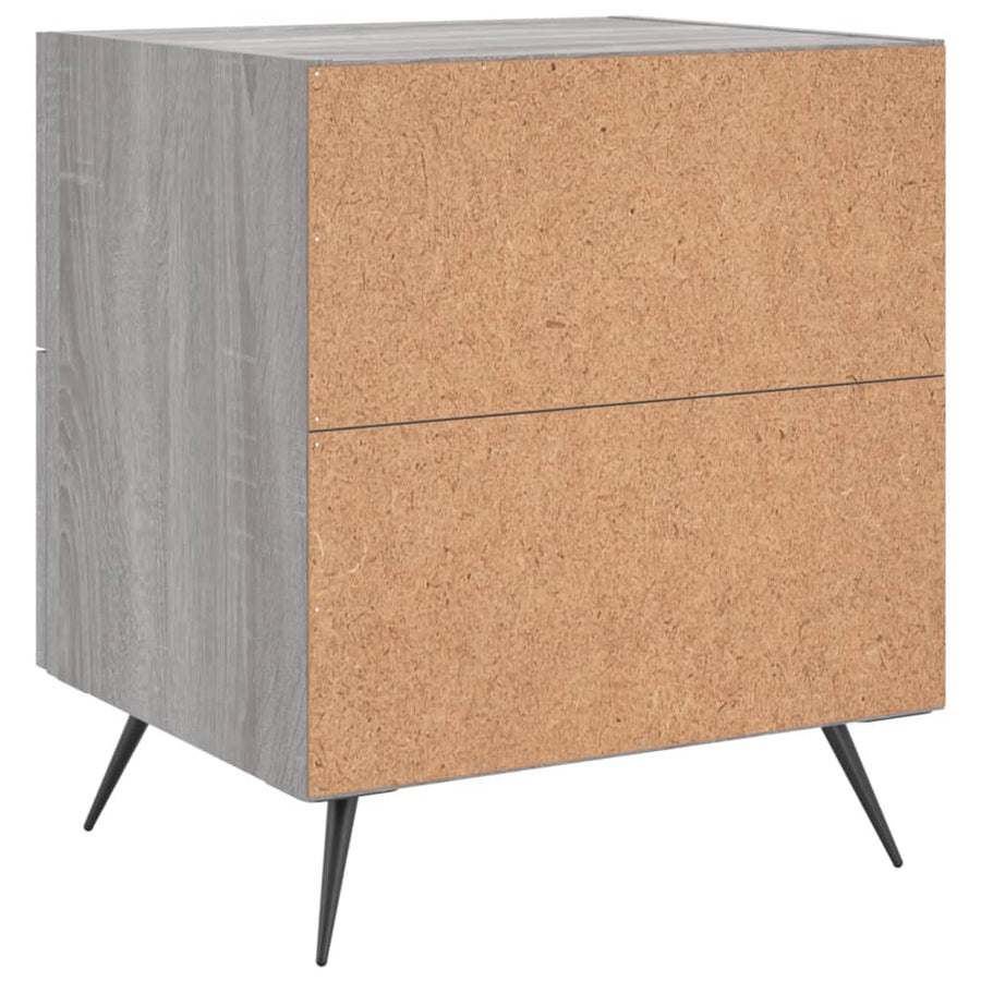 Nachtkastjes 2 St 40X35X47,5 Cm Bewerkt Hout Grijs Sonoma Eiken