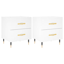 Nachtkastjes 2 st 40x35x47,5 cm bewerkt hout wit