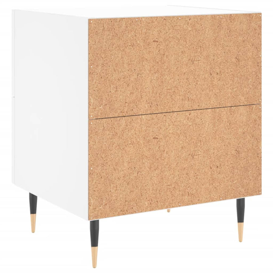 Nachtkastjes 2 st 40x35x47,5 cm bewerkt hout wit