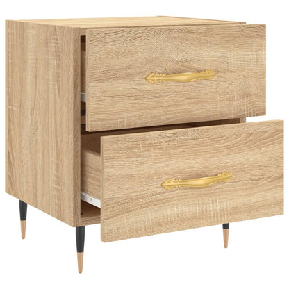 Nachtkastje 40X35X47,5 Cm Bewerkt Hout Kleurig 1 Sonoma eiken