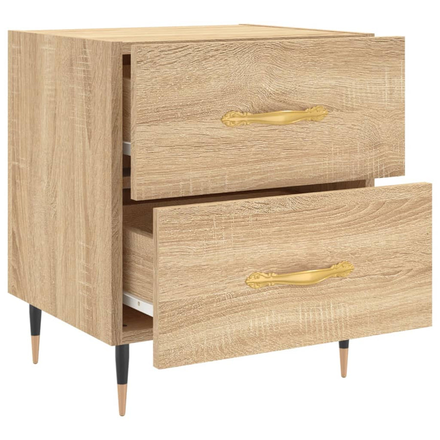 Nachtkastje 40X35X47,5 Cm Bewerkt Hout Kleurig 1 Sonoma eiken