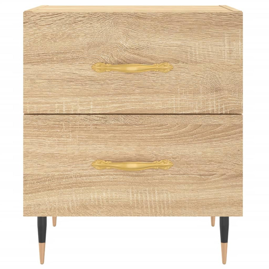 Nachtkastje 40X35X47,5 Cm Bewerkt Hout Kleurig 1 Sonoma eiken