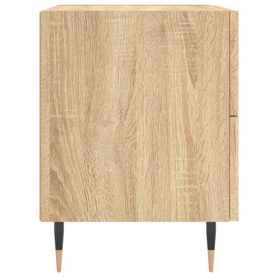 Nachtkastje 40X35X47,5 Cm Bewerkt Hout Kleurig 1 Sonoma eiken