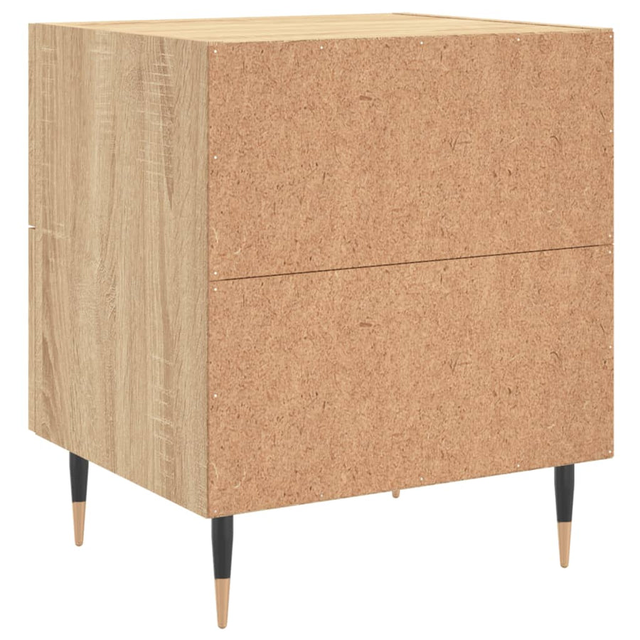 Nachtkastje 40X35X47,5 Cm Bewerkt Hout Kleurig 1 Sonoma eiken