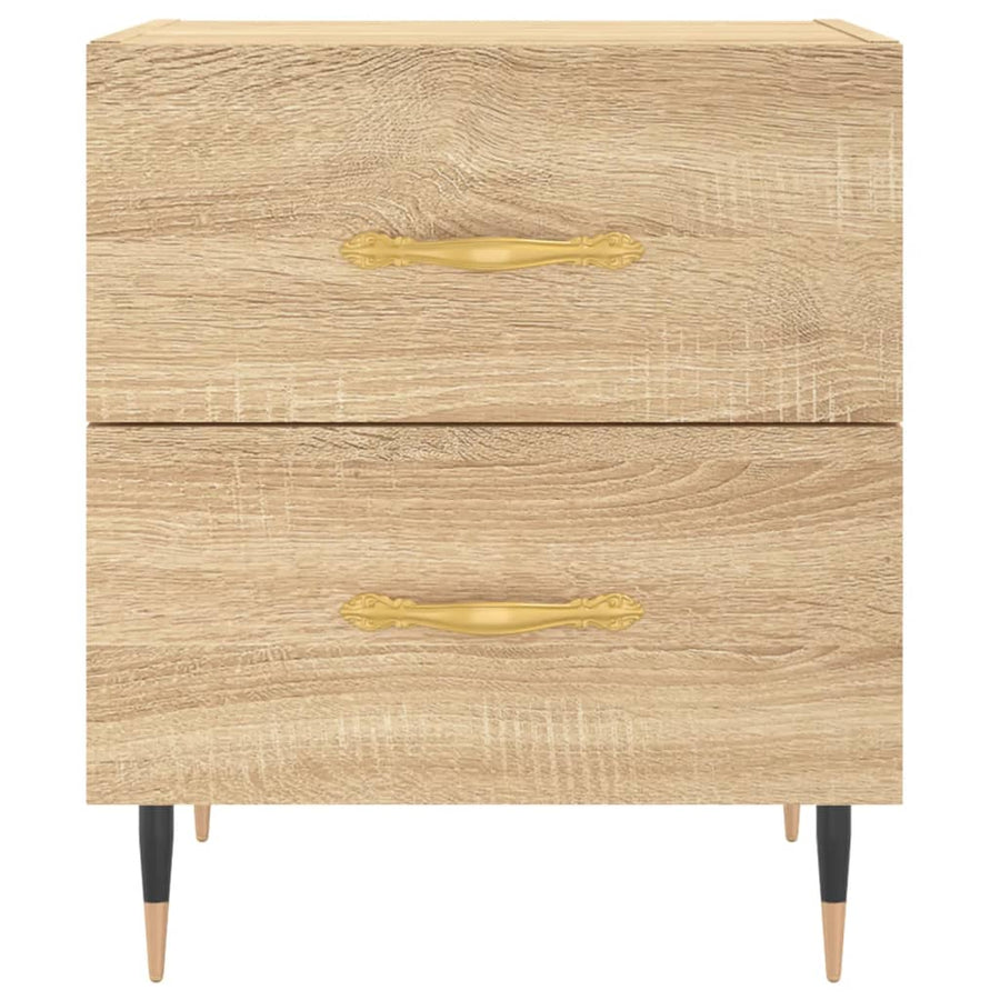 Nachtkastjes 2 St 40X35X47,5 Cm Bewerkt Hout Sonoma Eikenkleur