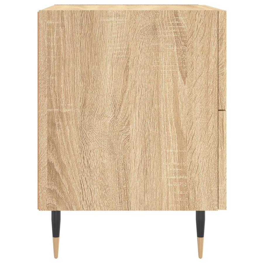 Nachtkastjes 2 St 40X35X47,5 Cm Bewerkt Hout Sonoma Eikenkleur