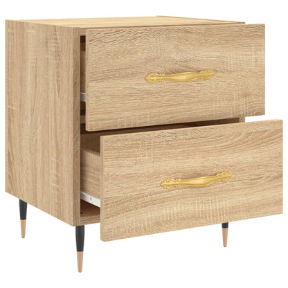 Nachtkastjes 2 St 40X35X47,5 Cm Bewerkt Hout Sonoma Eikenkleur