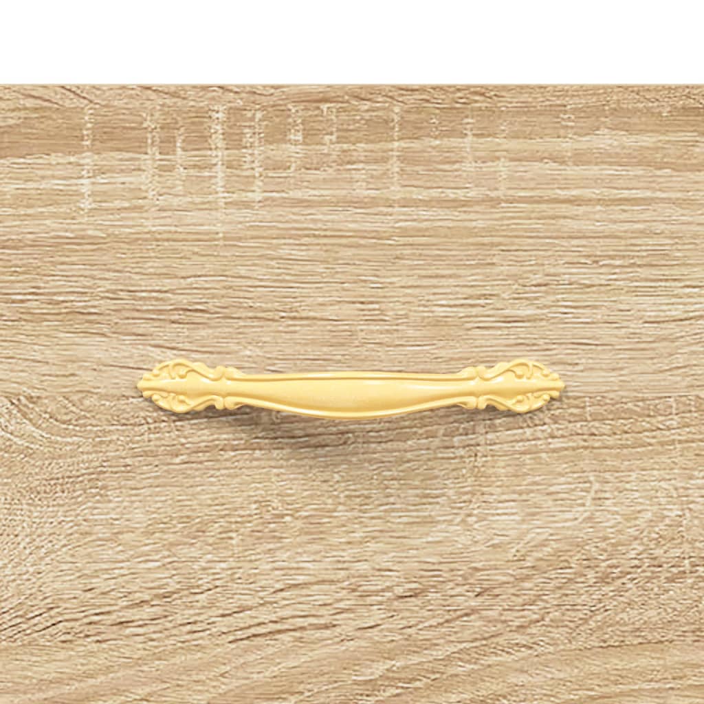 Nachtkastjes 2 St 40X35X47,5 Cm Bewerkt Hout Sonoma Eikenkleur