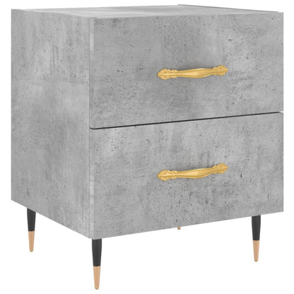 Nachtkastje 40X35X47,5 Cm Bewerkt Hout 1 Betongrijs