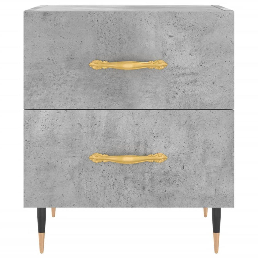 Nachtkastje 40X35X47,5 Cm Bewerkt Hout 1 Betongrijs