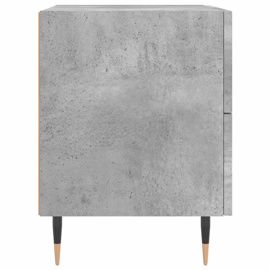 Nachtkastje 40X35X47,5 Cm Bewerkt Hout 1 Betongrijs