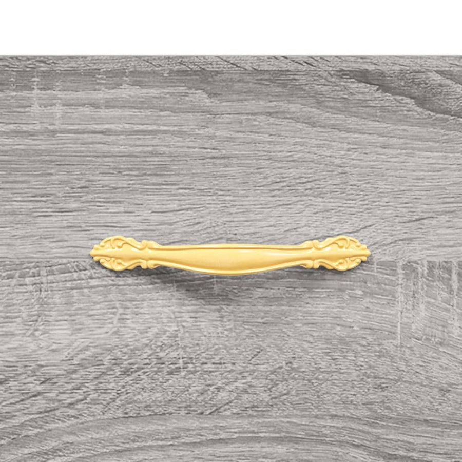 Nachtkastje 40X35X47,5 Cm Bewerkt Hout Grijs Sonoma Eikenkleur