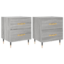 Nachtkastjes 40X35X47,5 Cm Bewerkt Hout Eiken 2 Grijs sonoma