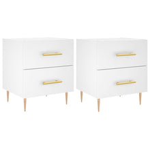 Nachtkastjes 40X35X47,5 Cm Bewerkt Hout 2 Wit