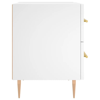 Nachtkastjes 40X35X47,5 Cm Bewerkt Hout 2 Wit