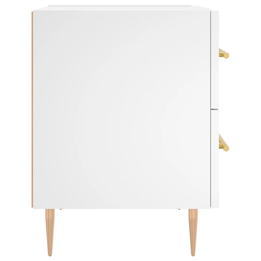 Nachtkastjes 40X35X47,5 Cm Bewerkt Hout 2 Wit