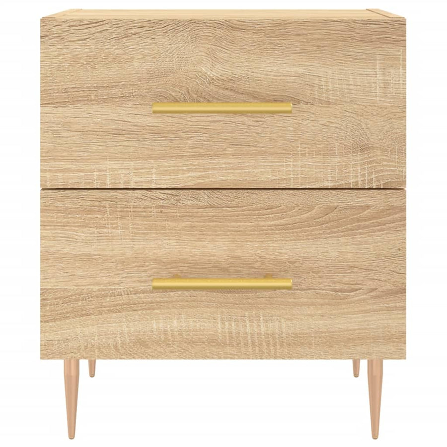 Nachtkastje 40X35X47,5 Cm Bewerkt Hout Sonoma Eikenkleurig