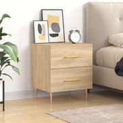 Nachtkastje 40x35x47,5 cm bewerkt hout sonoma eiken