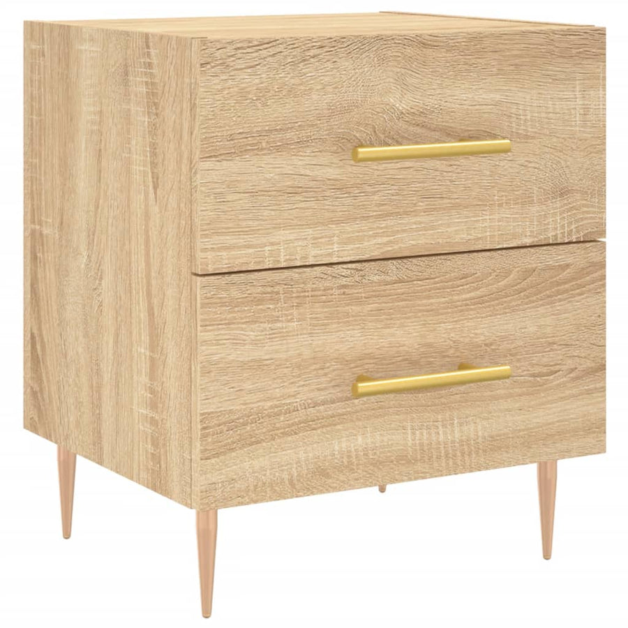 Nachtkastjes 2 St 40X35X47,5 Cm Bewerkt Hout Sonoma Eikenkleur
