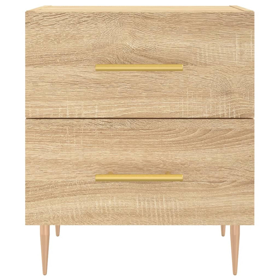 Nachtkastjes 2 St 40X35X47,5 Cm Bewerkt Hout Sonoma Eikenkleur