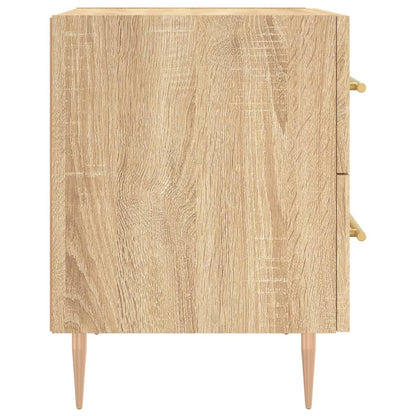 Nachtkastjes 2 St 40X35X47,5 Cm Bewerkt Hout Sonoma Eikenkleur