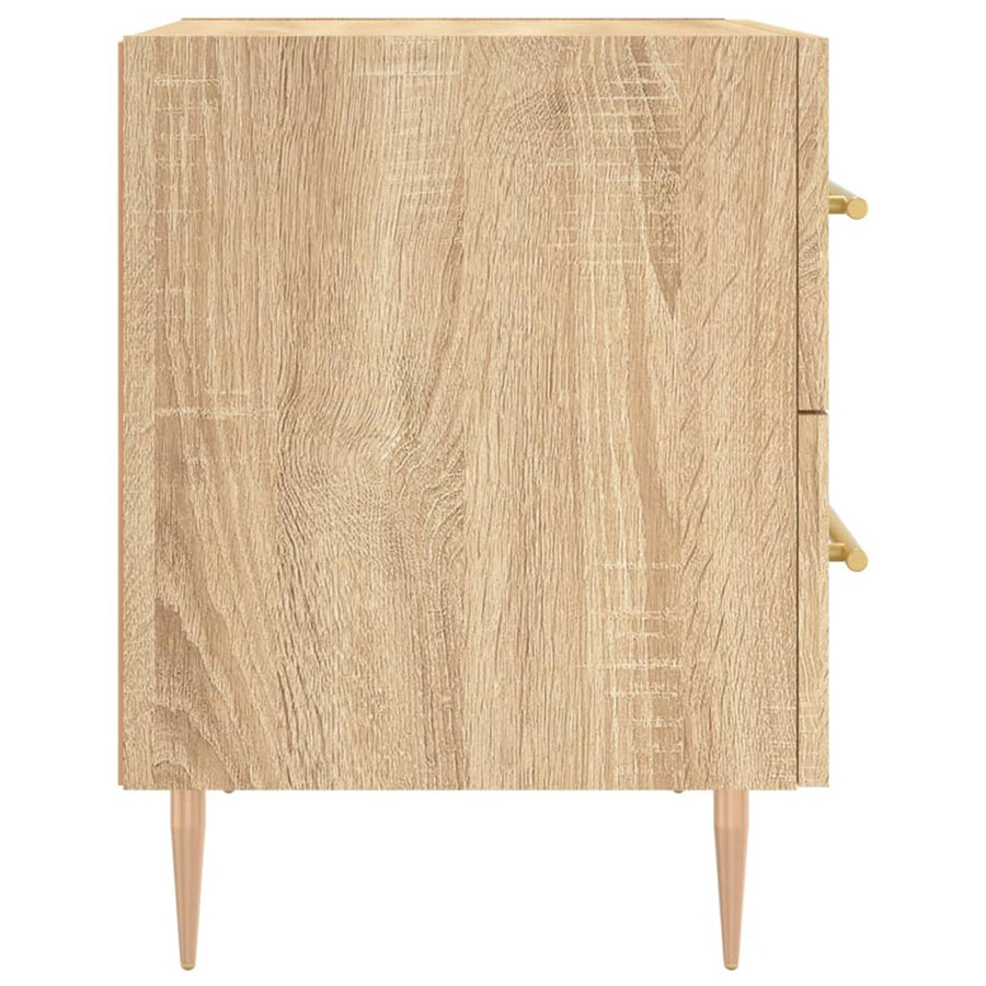 Nachtkastjes 2 St 40X35X47,5 Cm Bewerkt Hout Sonoma Eikenkleur