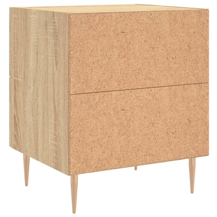 Nachtkastjes 2 St 40X35X47,5 Cm Bewerkt Hout Sonoma Eikenkleur