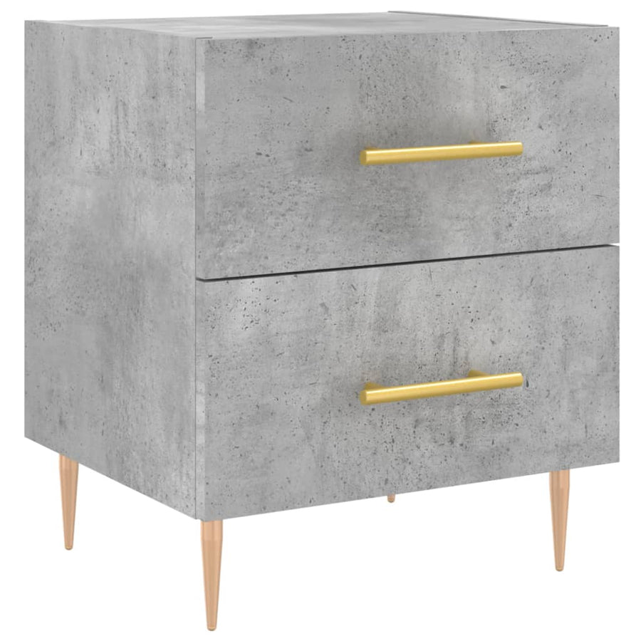 Nachtkastje 40X35X47,5 Cm Bewerkt Hout 1 Betongrijs