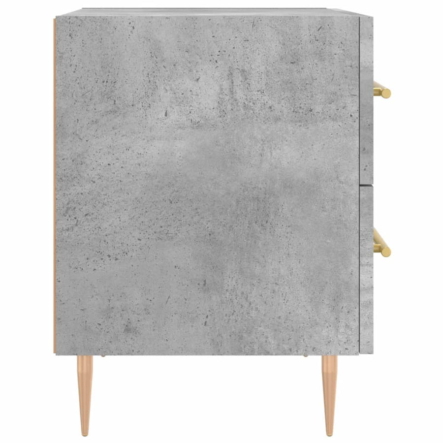 Nachtkastje 40X35X47,5 Cm Bewerkt Hout 1 Betongrijs