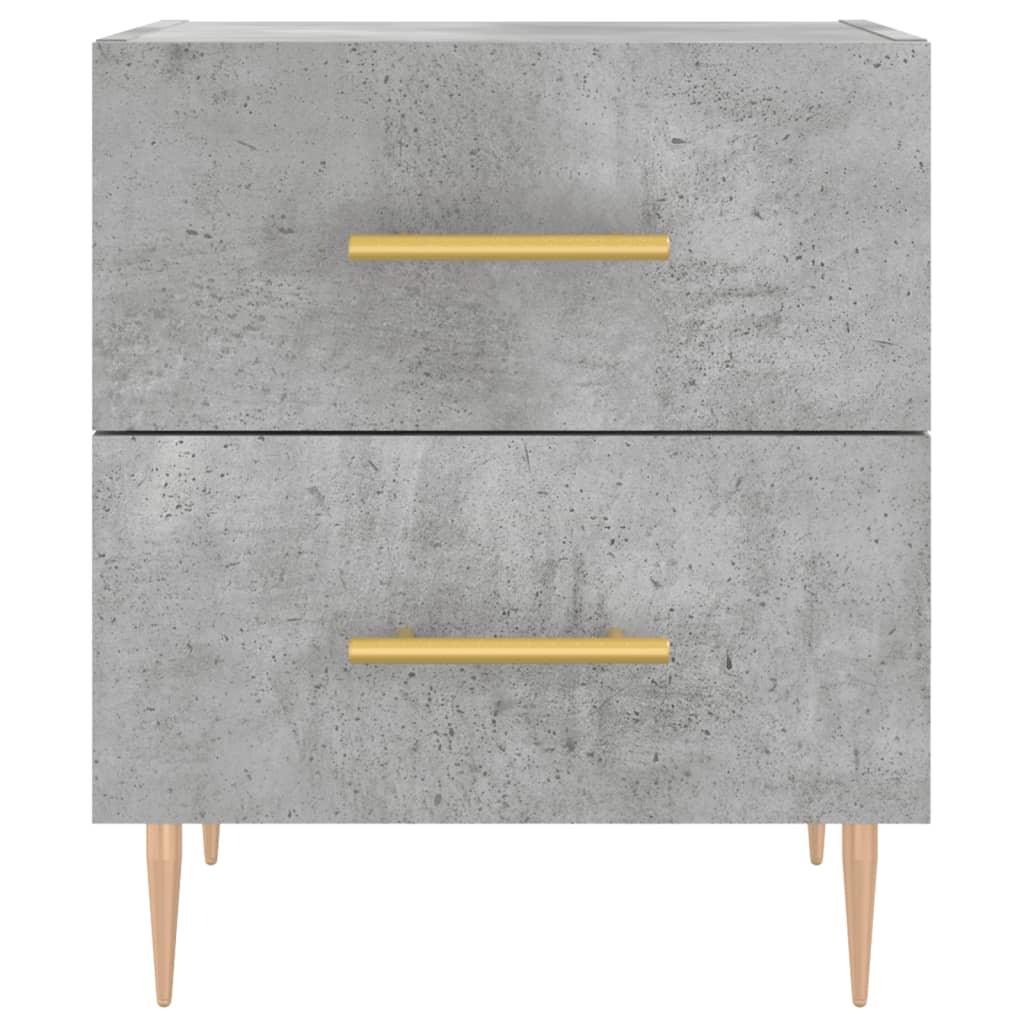 Nachtkastjes 2 St 40X35X47,5 Cm Bewerkt Hout Betongrijs
