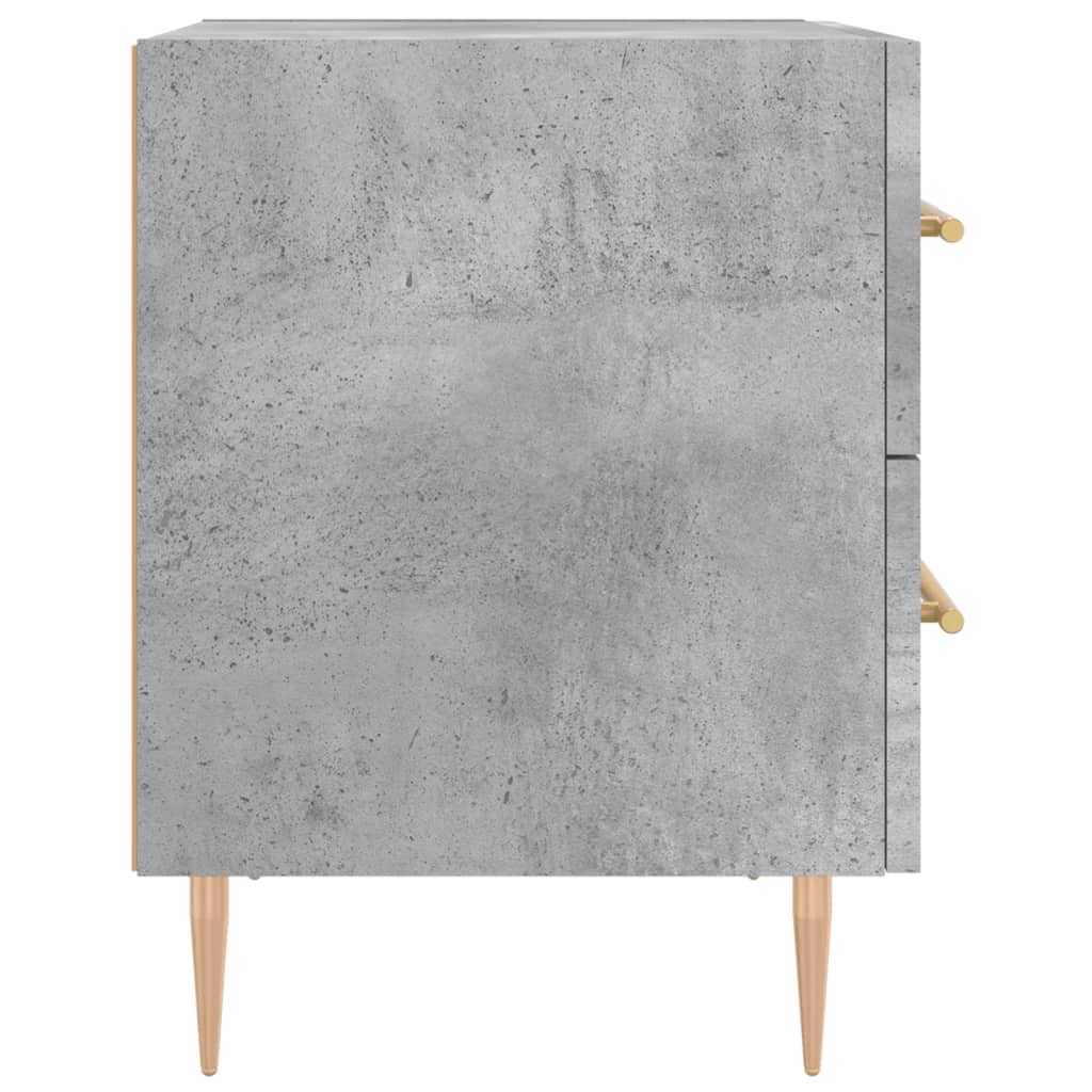 Nachtkastjes 2 St 40X35X47,5 Cm Bewerkt Hout Betongrijs