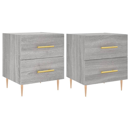 Nachtkastjes 2 St 40X35X47,5 Cm Bewerkt Hout Grijs Sonoma Eiken