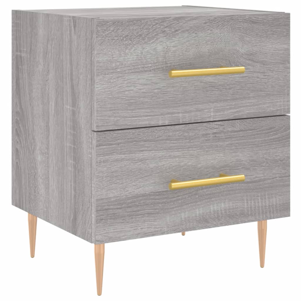 Nachtkastjes 2 St 40X35X47,5 Cm Bewerkt Hout Grijs Sonoma Eiken
