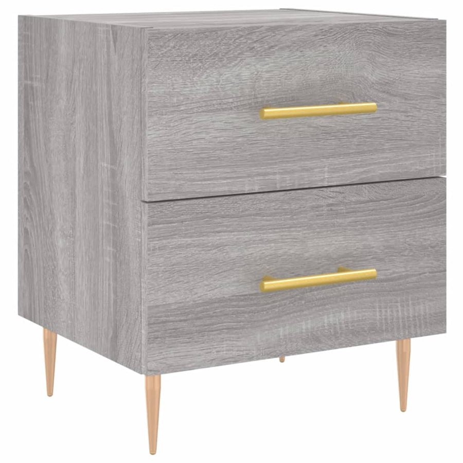 Nachtkastjes 2 St 40X35X47,5 Cm Bewerkt Hout Grijs Sonoma Eiken