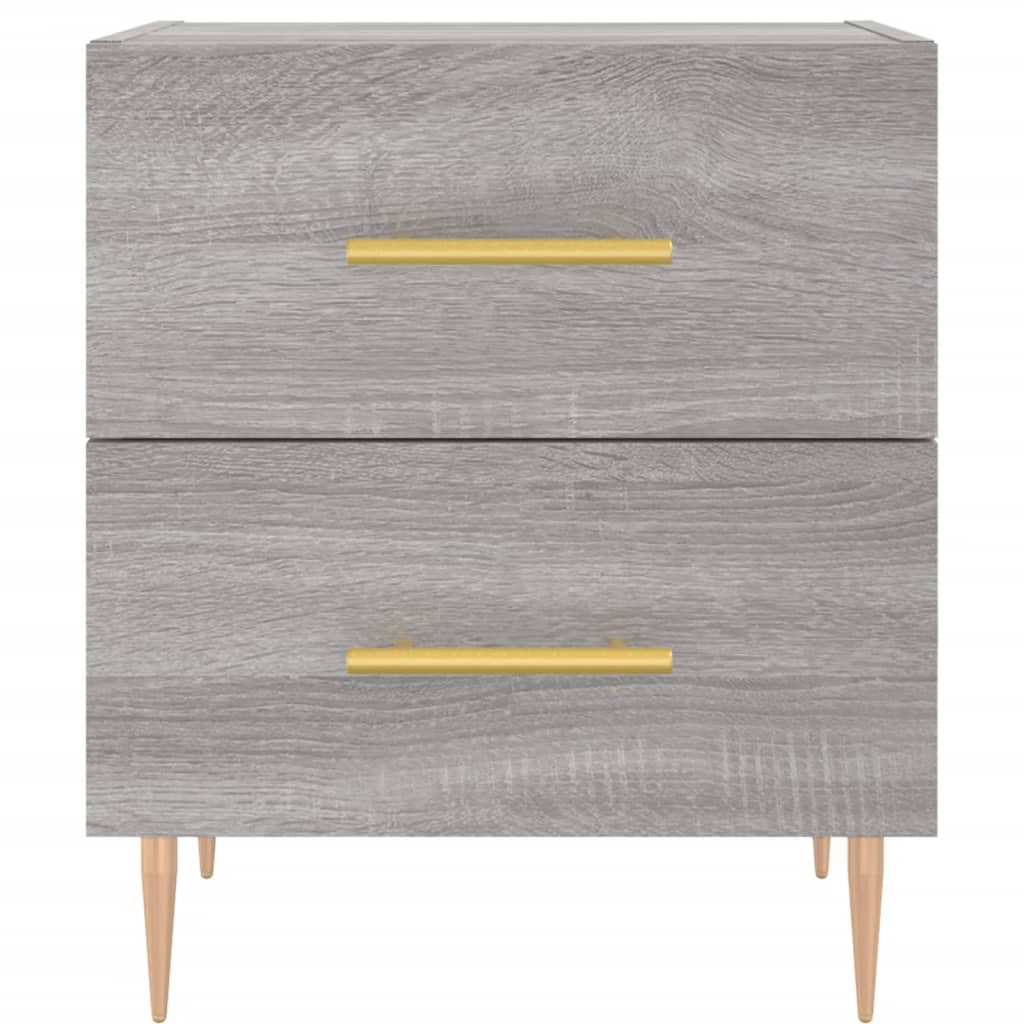 Nachtkastjes 2 St 40X35X47,5 Cm Bewerkt Hout Grijs Sonoma Eiken