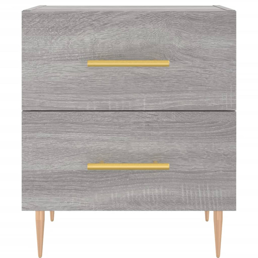 Nachtkastjes 2 St 40X35X47,5 Cm Bewerkt Hout Grijs Sonoma Eiken