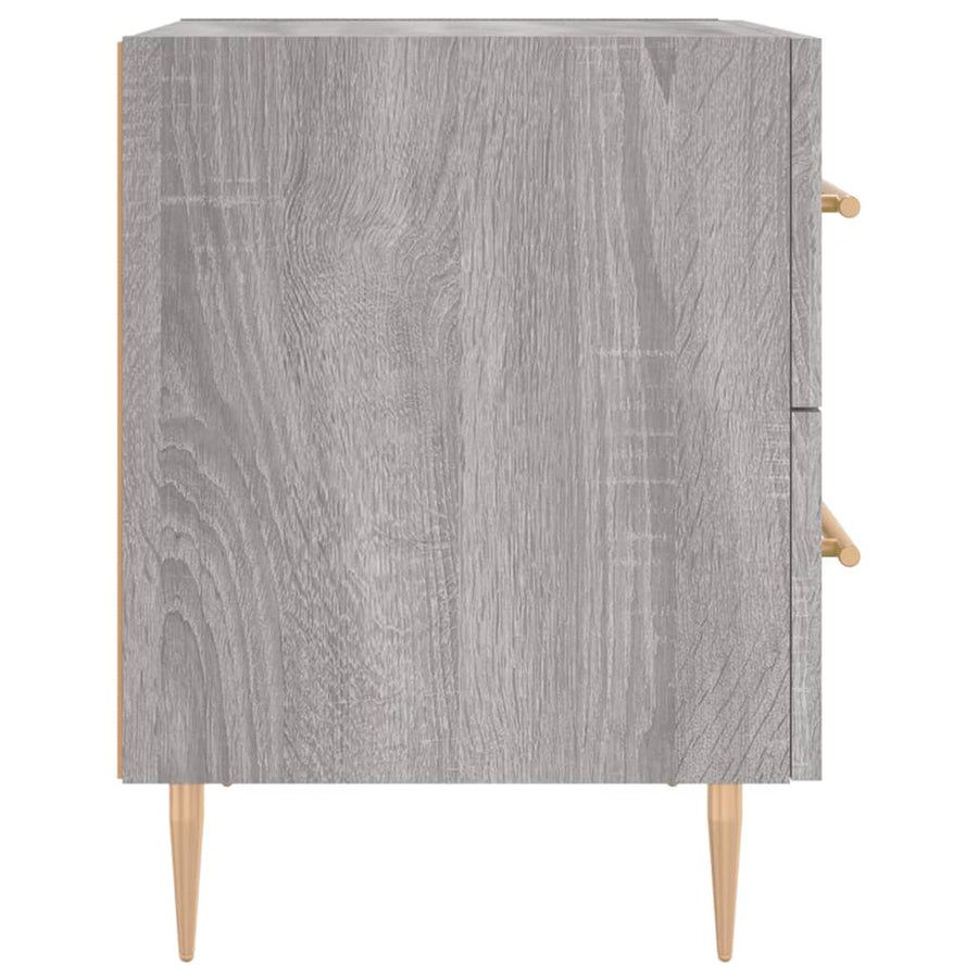 Nachtkastjes 2 St 40X35X47,5 Cm Bewerkt Hout Grijs Sonoma Eiken