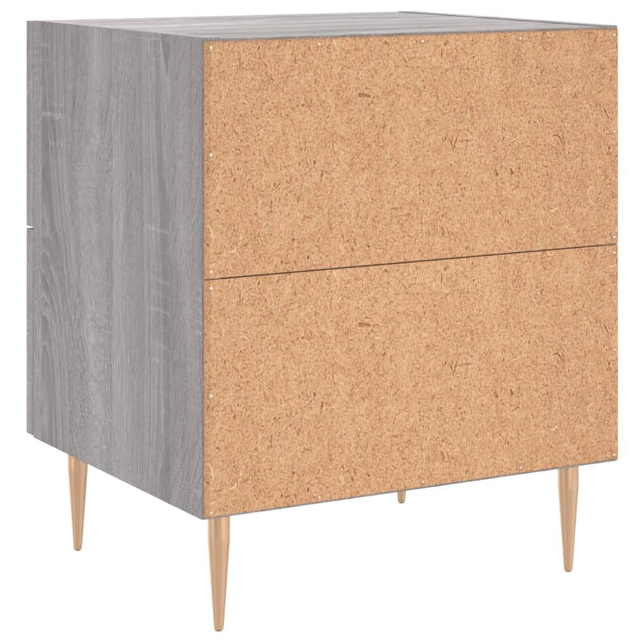 Nachtkastjes 2 St 40X35X47,5 Cm Bewerkt Hout Grijs Sonoma Eiken