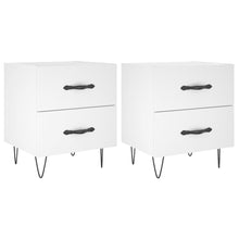 Nachtkastjes 2 St 40X35X47,5 Cm Bewerkt Hout Wit