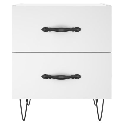 Nachtkastjes 2 St 40X35X47,5 Cm Bewerkt Hout Wit