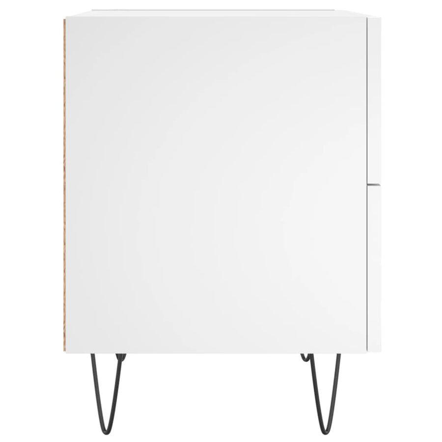 Nachtkastjes 2 St 40X35X47,5 Cm Bewerkt Hout Wit