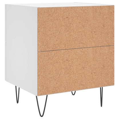 Nachtkastjes 2 St 40X35X47,5 Cm Bewerkt Hout Wit
